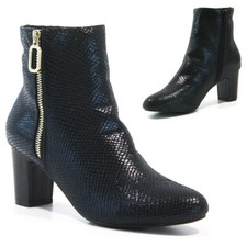 LADIES BOOTS MID BLOCK HEEL