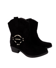 Black Western Boots Low Block