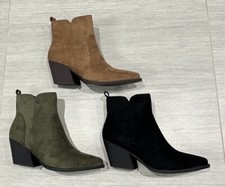 Ladies Side Zip Up Suedette