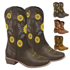 Women Retro Boots Pointed Toe