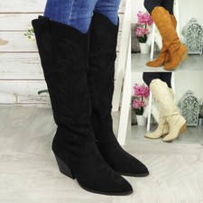 Ladies Cowboy Wide Boots Mid