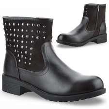 Ladies Womens Mid Block Heel